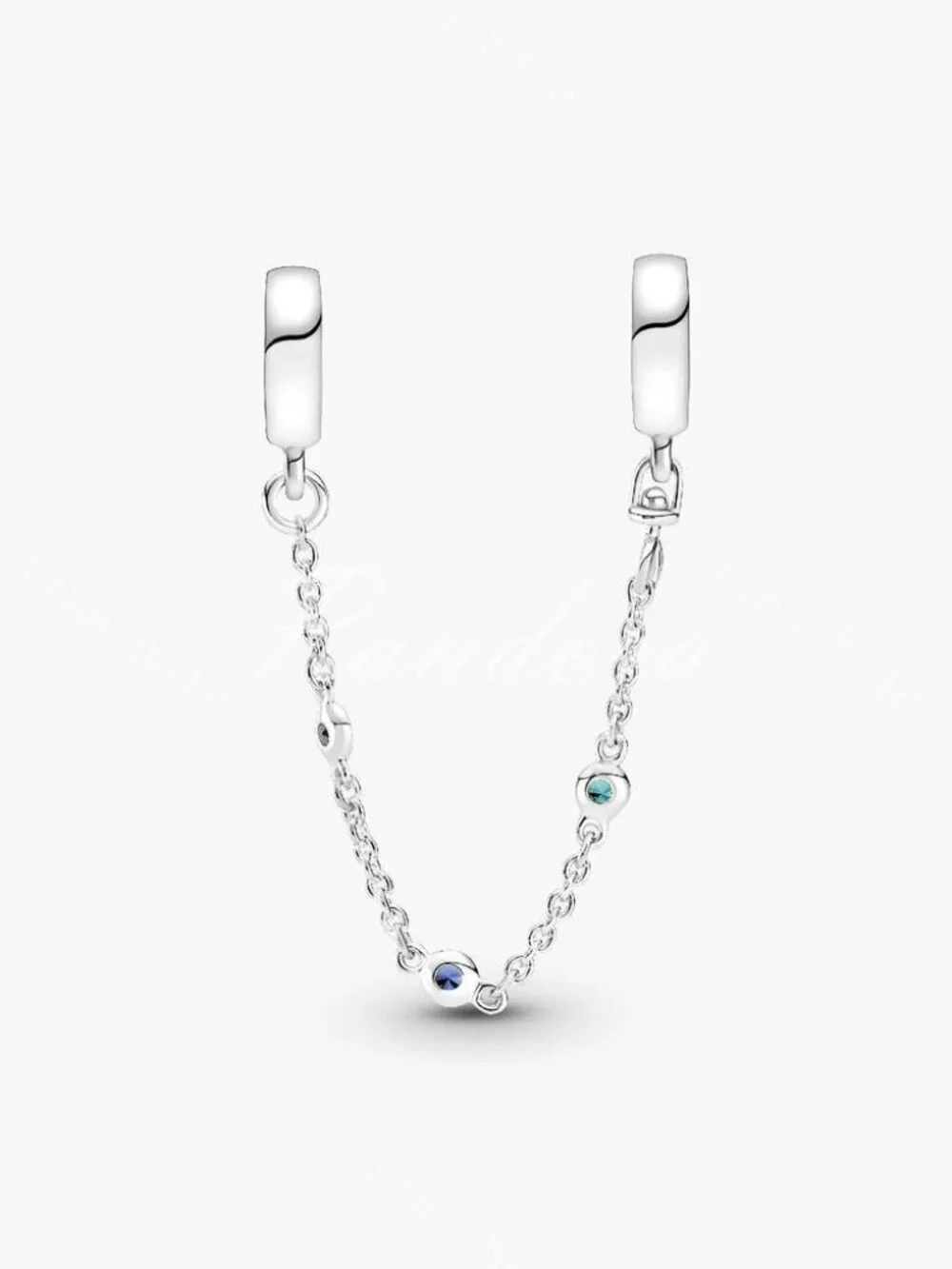 Pandora Triple Blue Stone Safety Chain